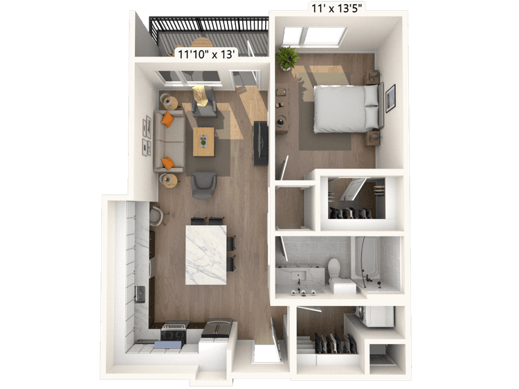 Floorplan image of unit II G-110