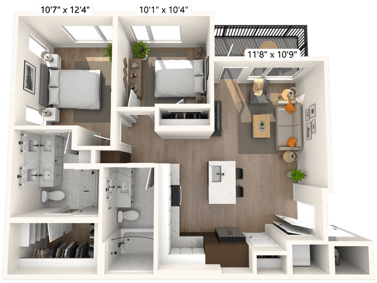 Floorplan image of unit II G-220