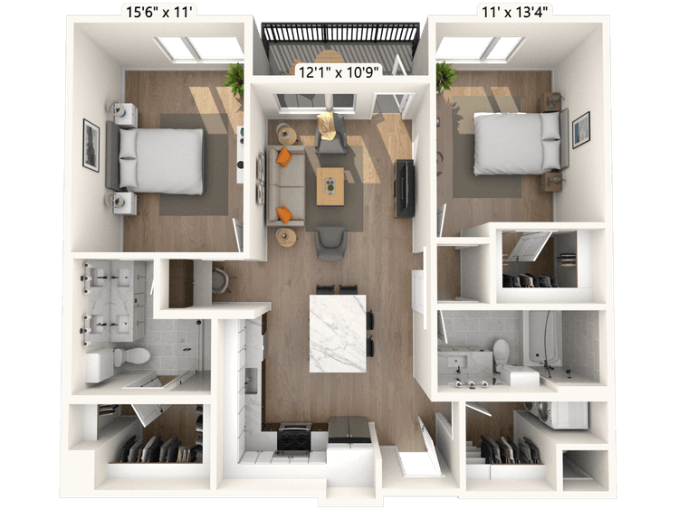 Floorplan image of unit II G-212