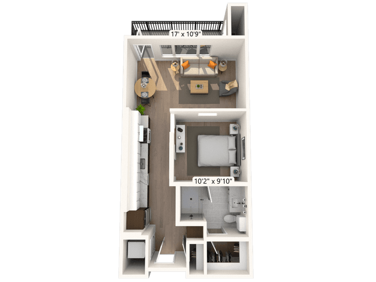 Floorplan image of unit II G-404