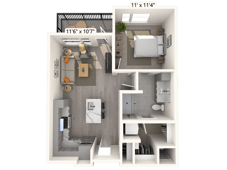 Floorplan image of unit A-406