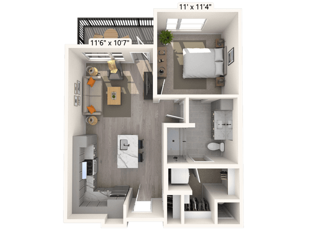 Floorplan image of unit B-220