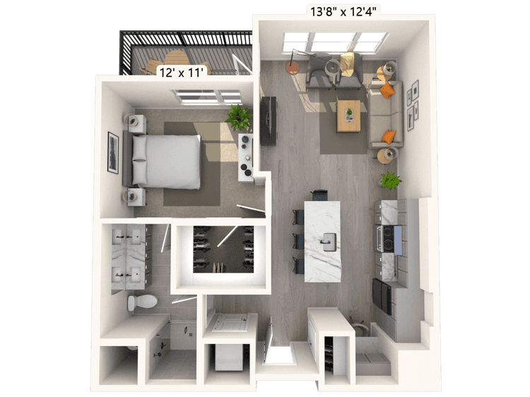 Floorplan image of unit D-311