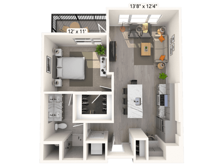 Floorplan image of unit B-212