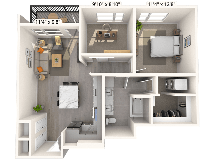 Floorplan image of unit A-307