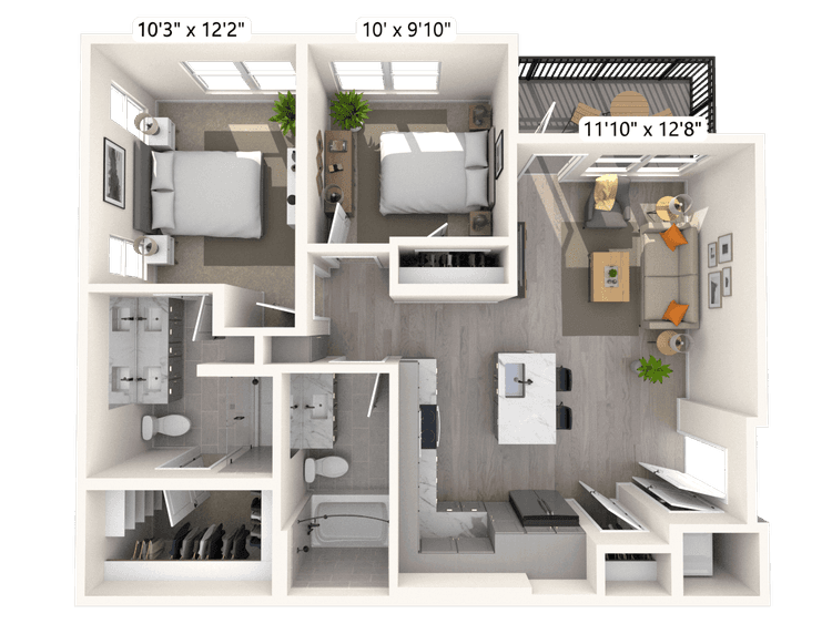 Floorplan image of unit D-120