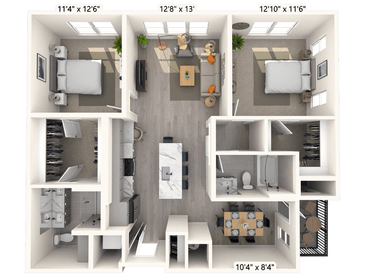 Floorplan image of unit A-201