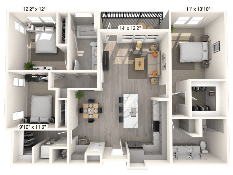 Floorplan image of unit A-415