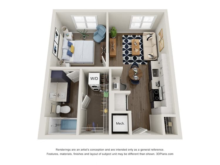 Floorplan image of unit 514