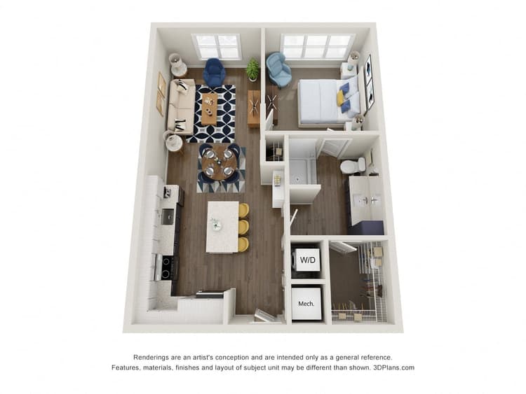 Floorplan image of unit 448