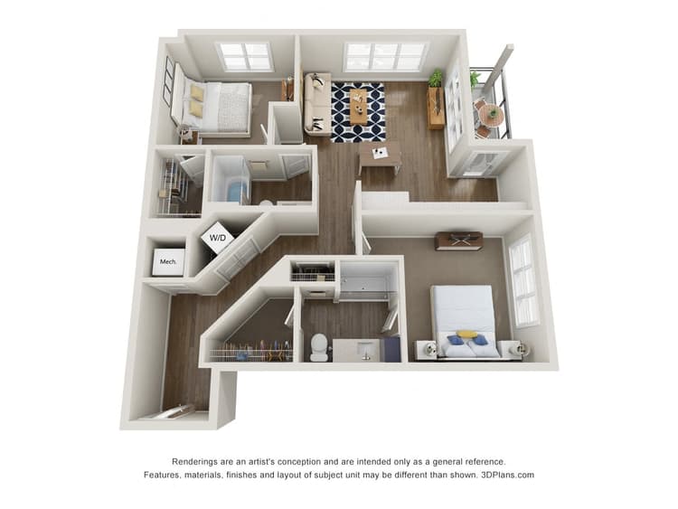 Floorplan image of unit 538