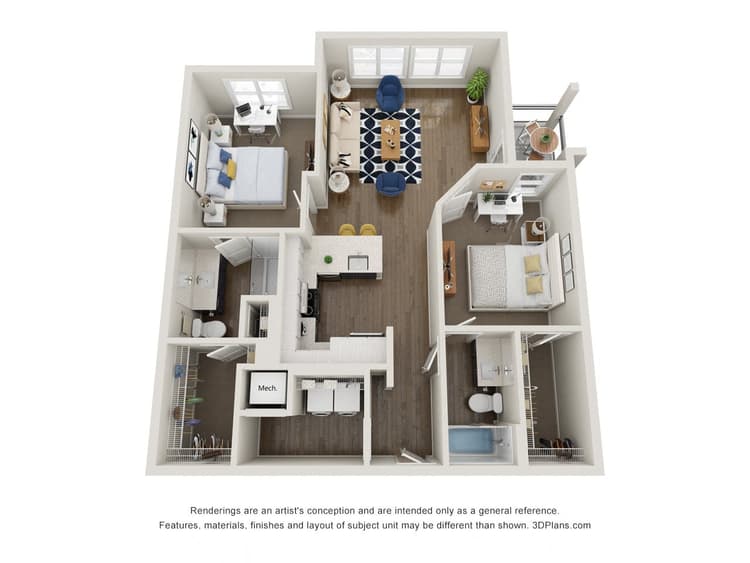 Floorplan image of unit 315