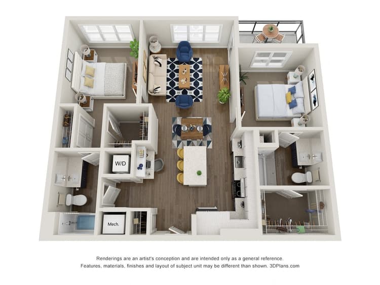 Floorplan image of unit 298