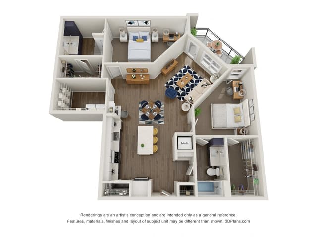 Floorplan image of unit 535