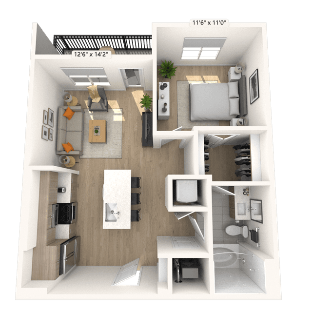 Floorplan image of unit 1109