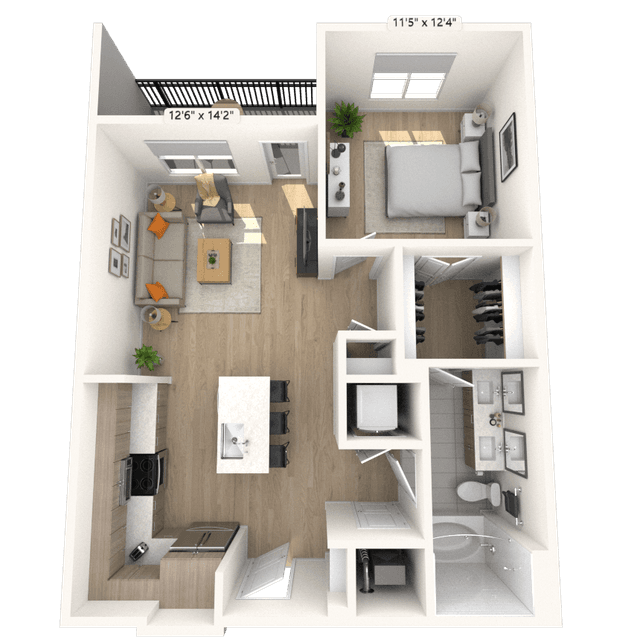 Floorplan image of unit 3215
