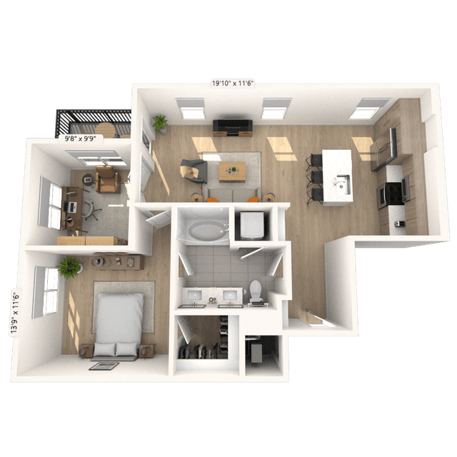 Floorplan image of unit 2410