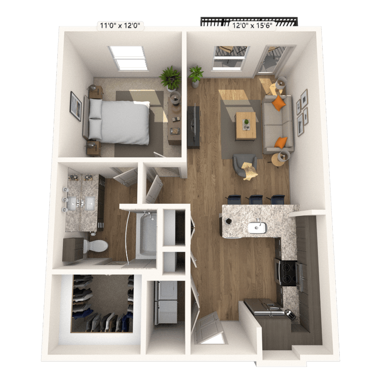 Floorplan image of unit 2421