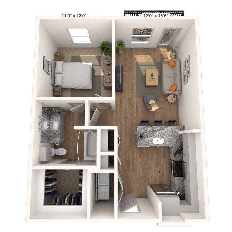 Floorplan image of unit 1127