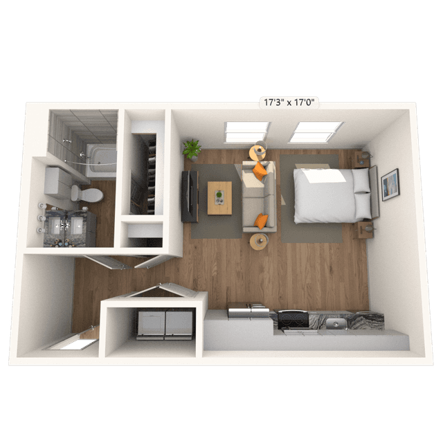 Floorplan image of unit 1117