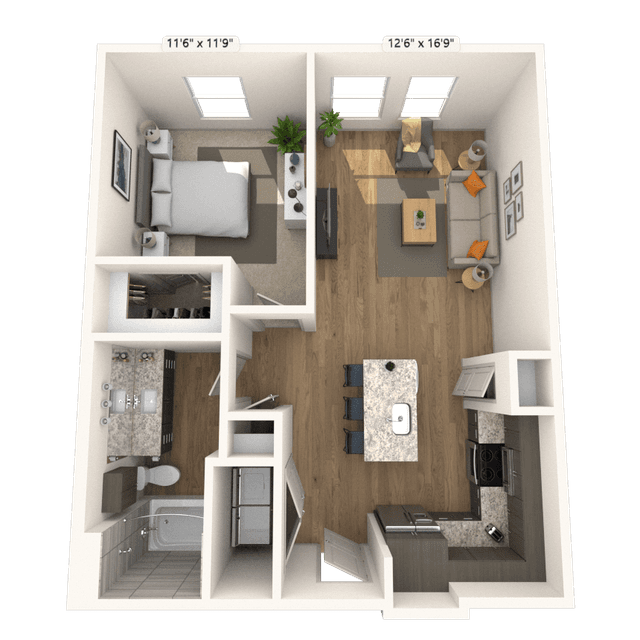 Floorplan image of unit 1207