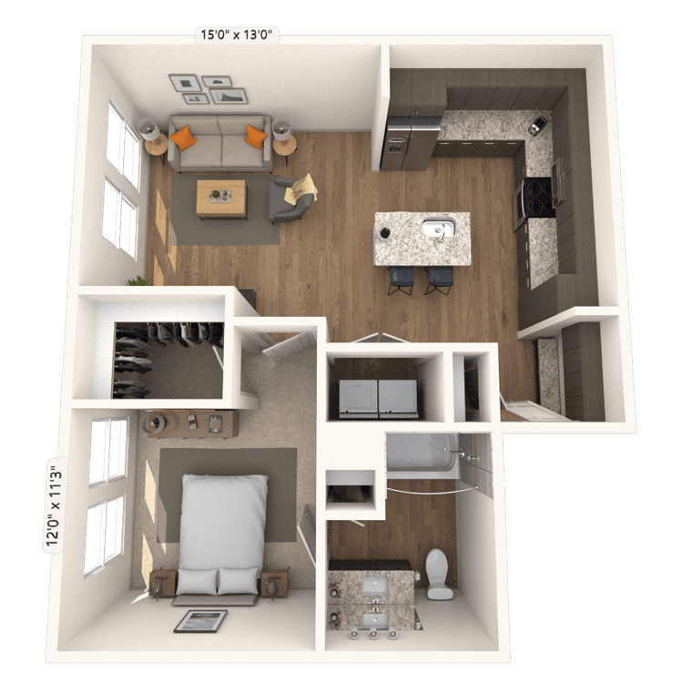 Floorplan image of unit 1237