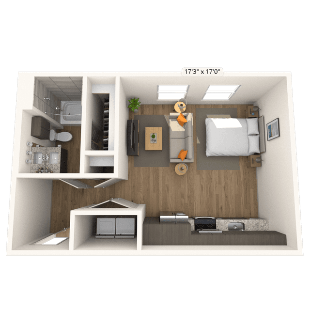Floorplan image of unit 1417