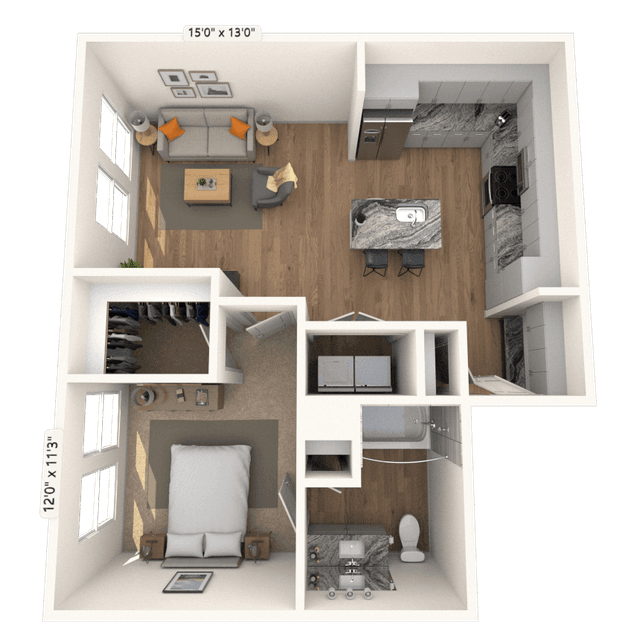 Floorplan image of unit 1549