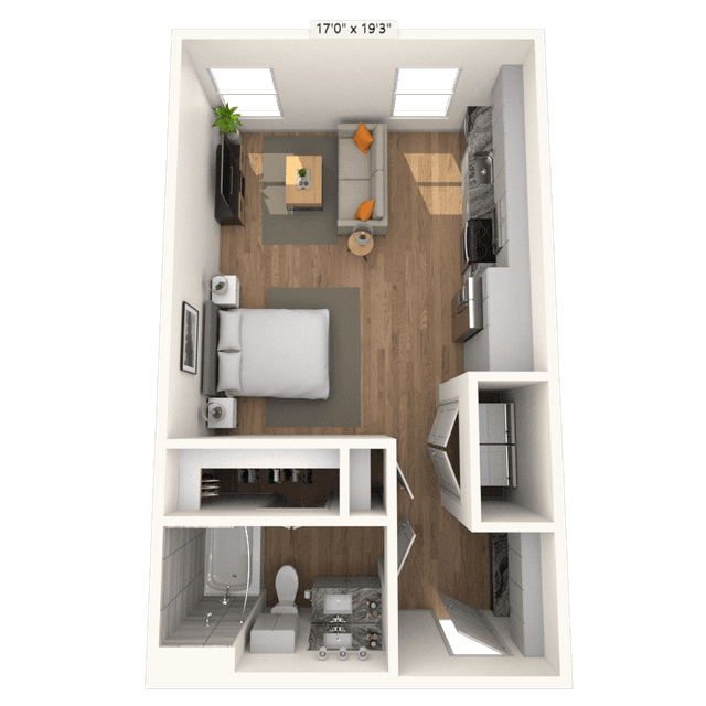 Floorplan image of unit 2104