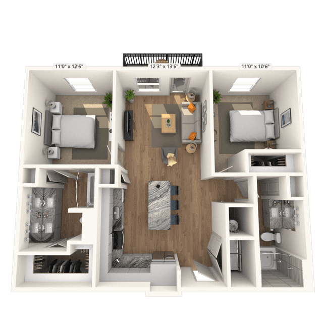 Floorplan image of unit 2311