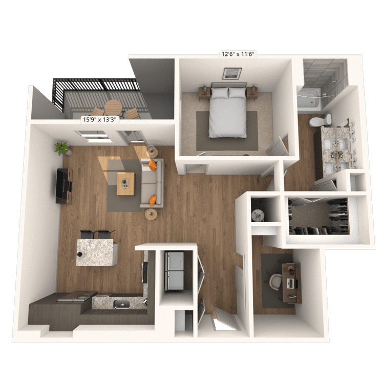 Floorplan image of unit 2428