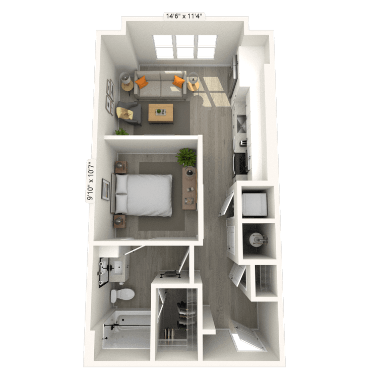 Floorplan image of unit 556
