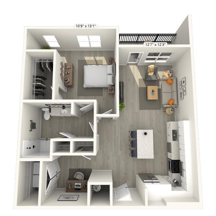 Floorplan image of unit 452