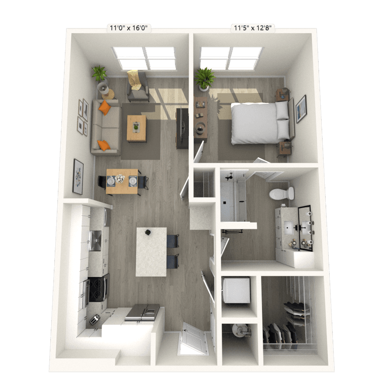 Floorplan image of unit 624