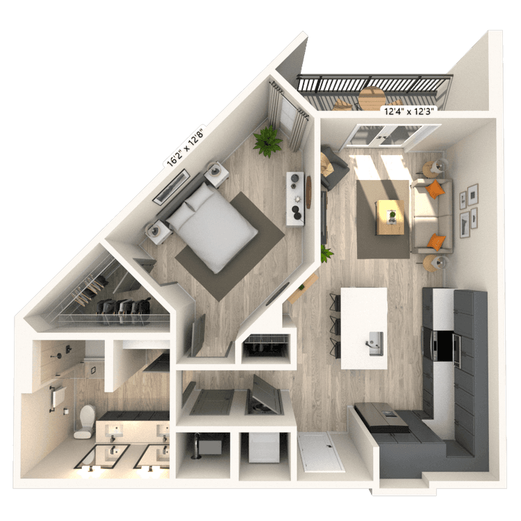 Floorplan image of unit 3024