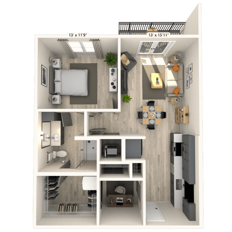 Floorplan image of unit 4012