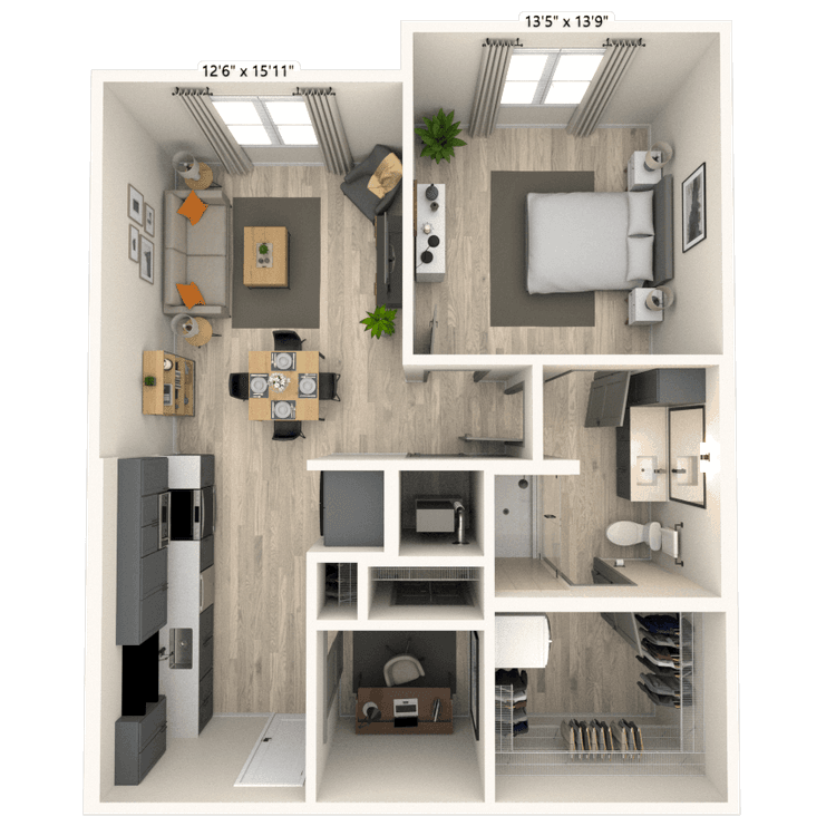 Floorplan image of unit 6041