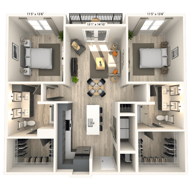 Floorplan image of unit 6033