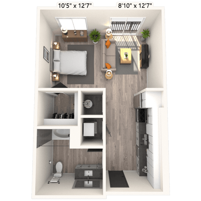 Floorplan image of unit 1233