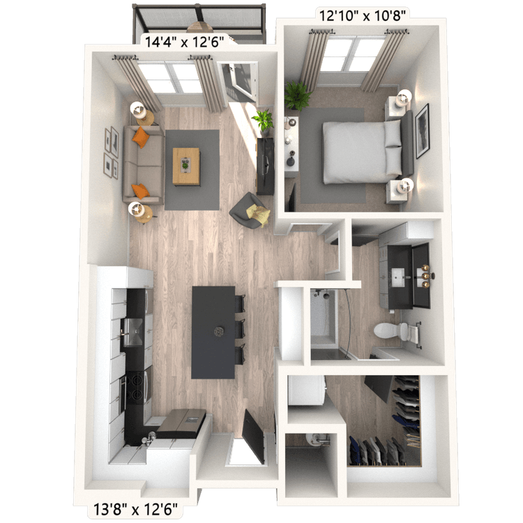 Floorplan image of unit 4051