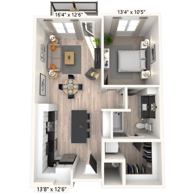 Floorplan image of unit 4027