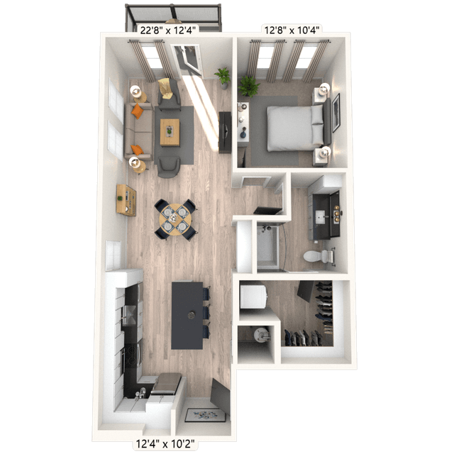 Floorplan image of unit 2042