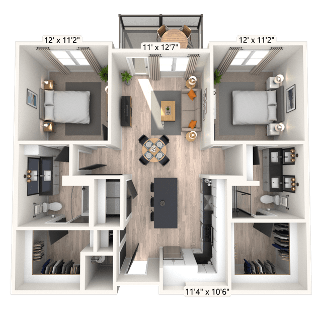 Floorplan image of unit 2040
