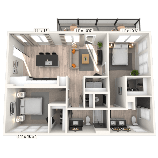 Floorplan image of unit 2086