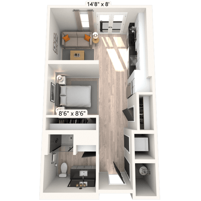 Floorplan image of unit 2025