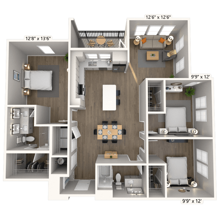 Floorplan image of unit 3103
