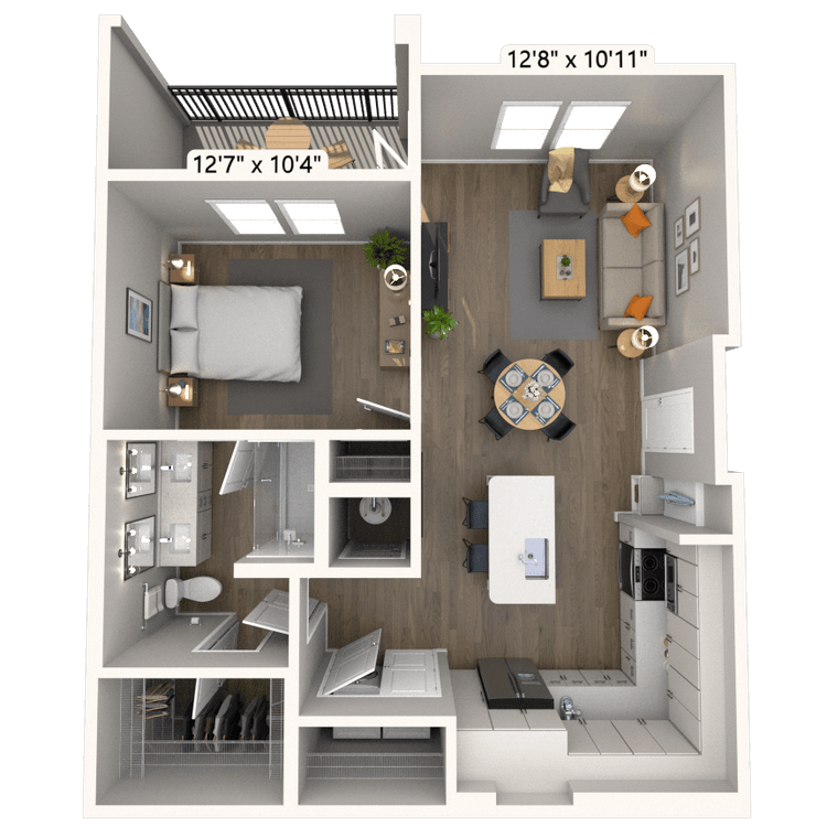 Floorplan image of unit 3104