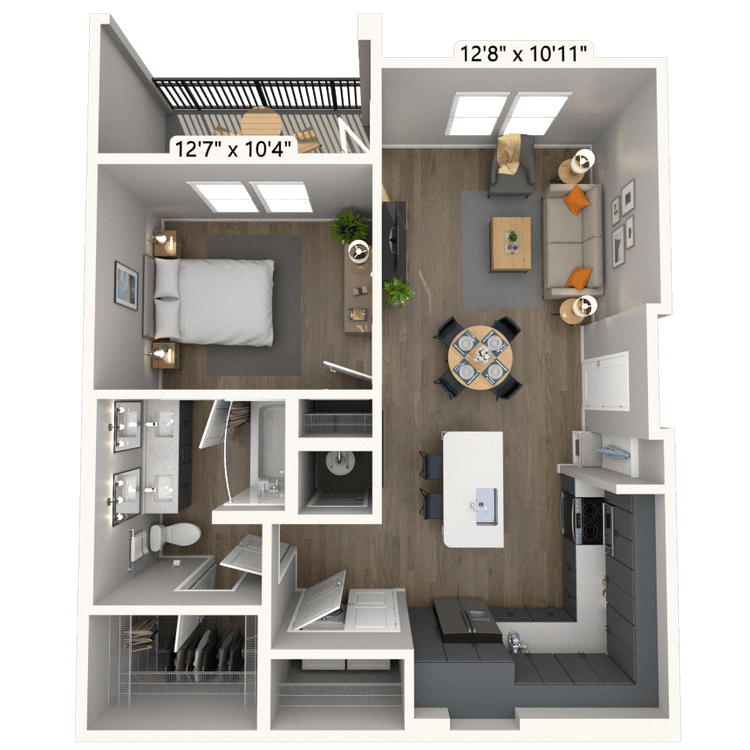 Floorplan image of unit 3109