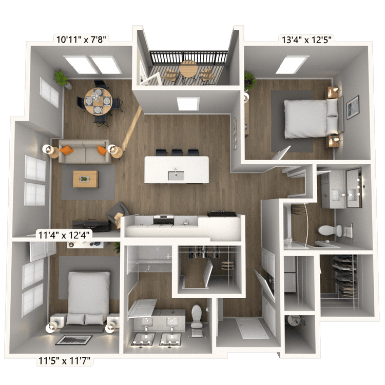 Floorplan image of unit 3112