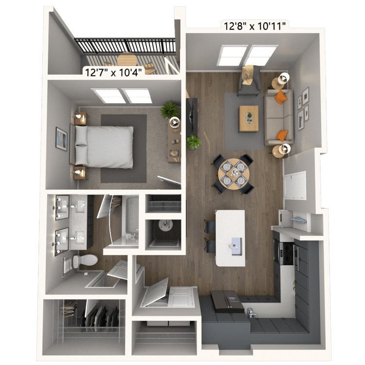 Floorplan image of unit 3208
